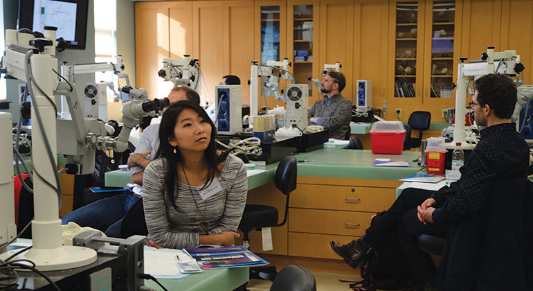 Student in lab