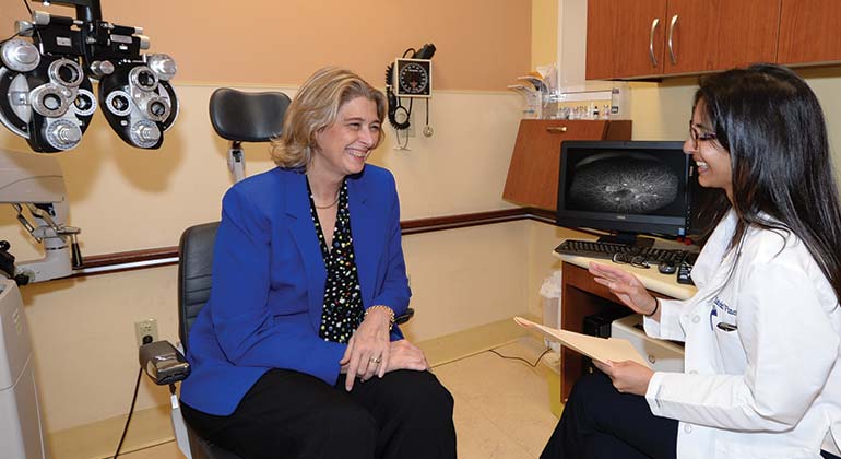 Patient visiting her doctor