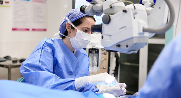 image of doctor is exam room