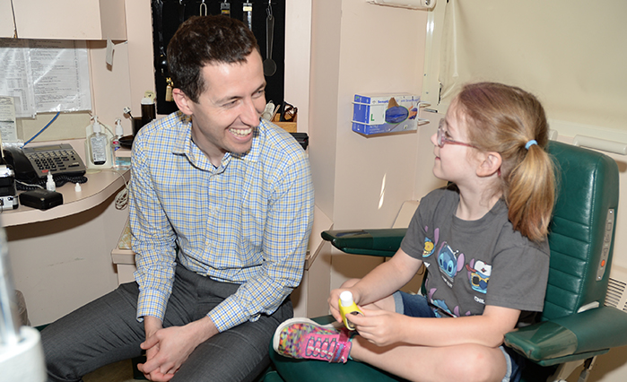 pediatric patient in room