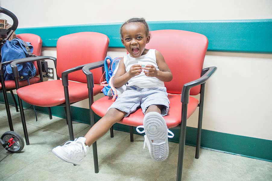 Child in waiting room